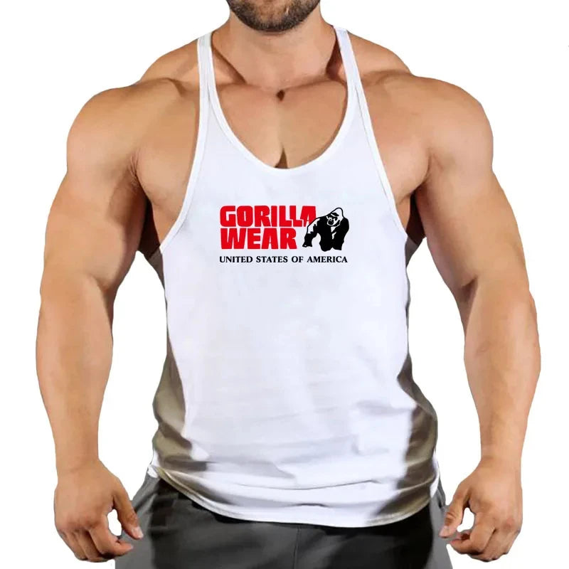 Men gym stringer tank – muscle workout vest for fitness