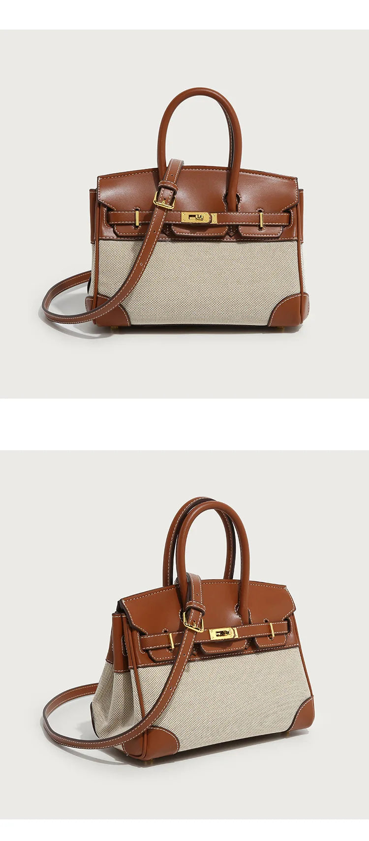Luxury Linen Mini Platinum Bag – Elegant Handheld, Shoulder & Crossbody Women's Purse