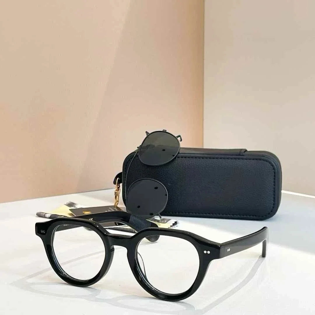 Moscot Baitsim handcrafted acetate clip-ons with iconic oval shape sunglasses
