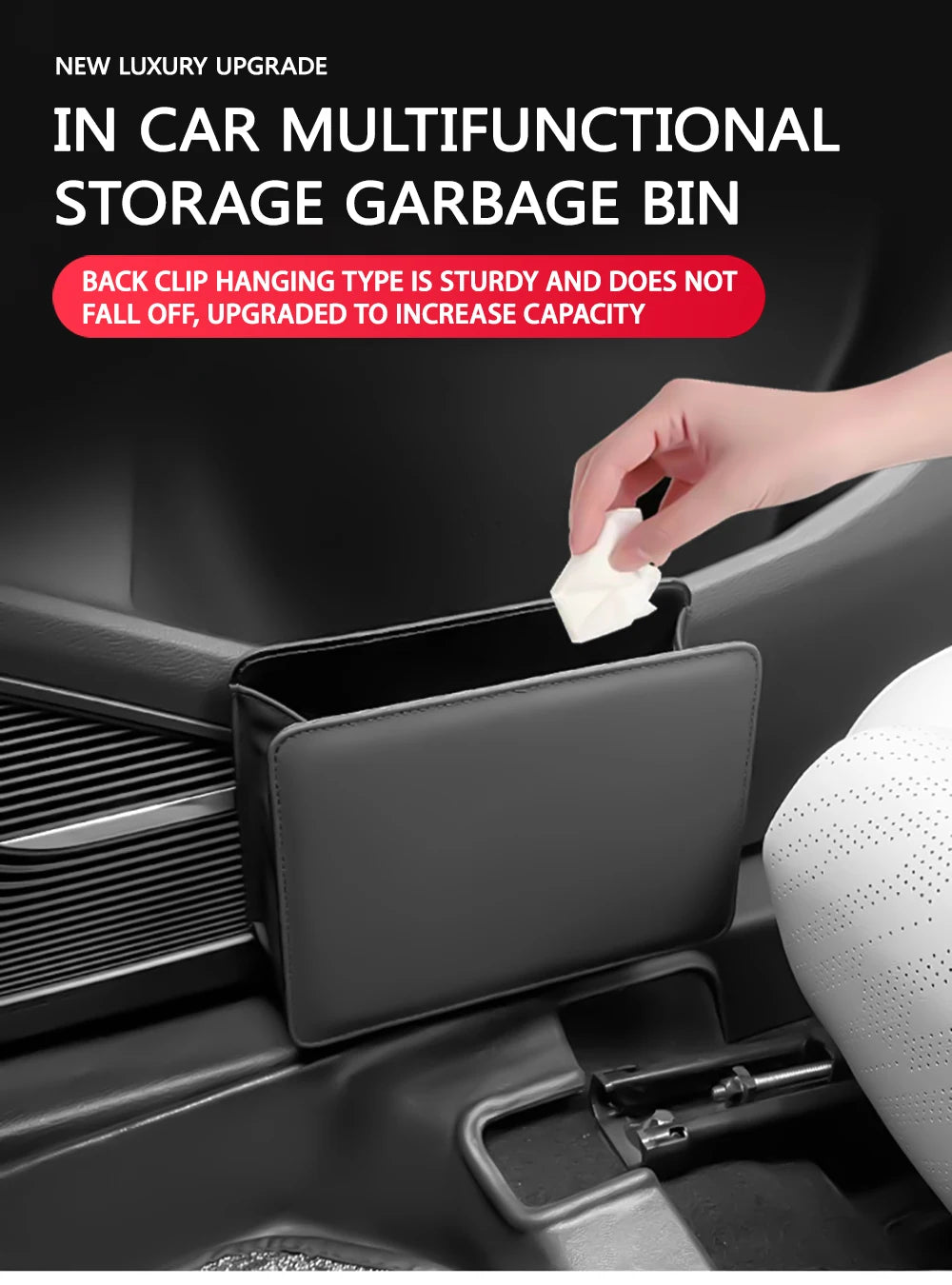 Car trash can Car door storage box foldable seat car Interior products
