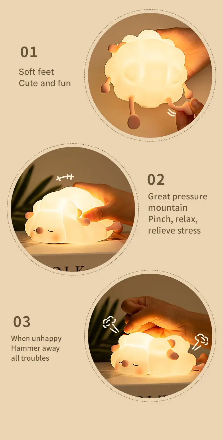 Cute animal LED night light – USB rechargeable amazing gift