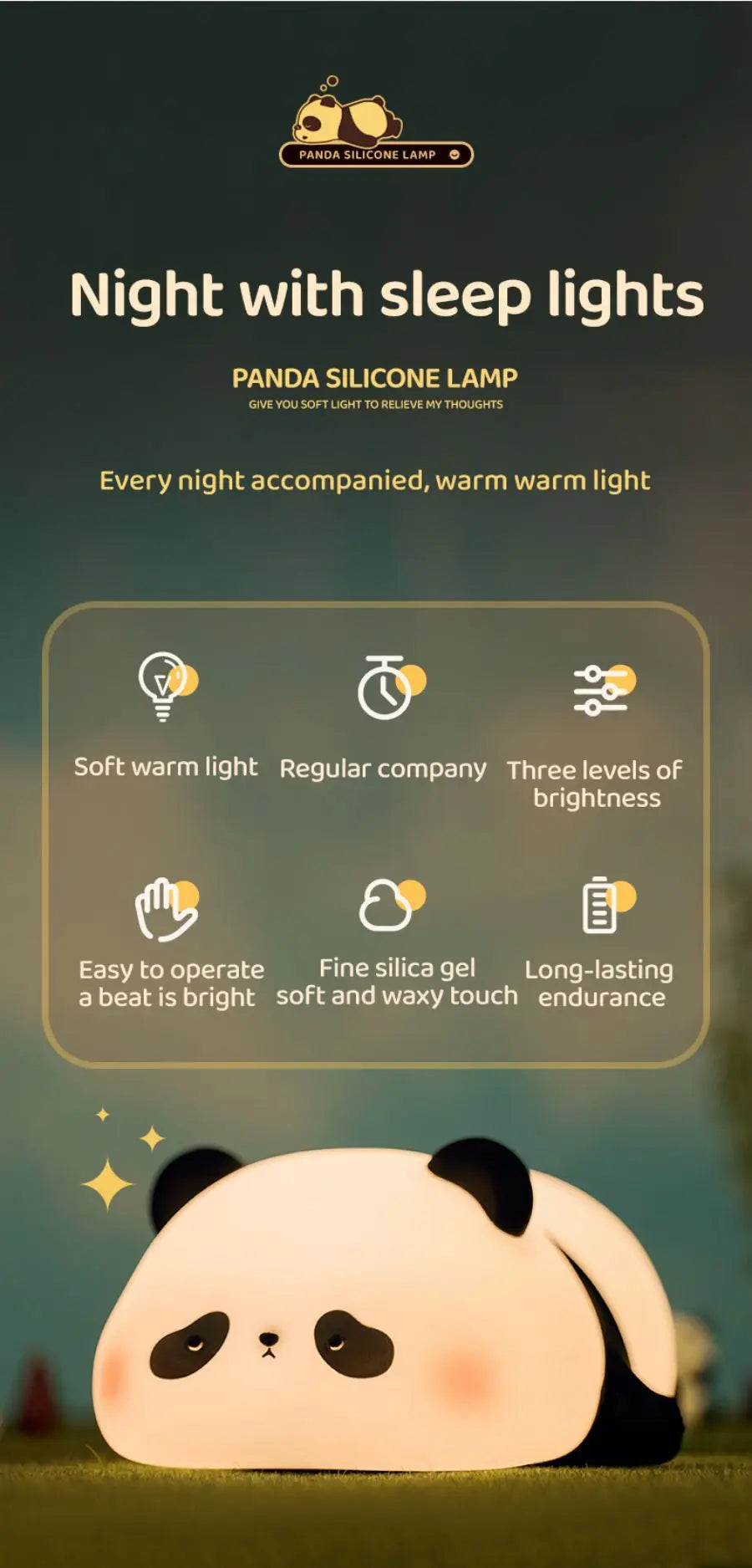 Cute animal LED night light – USB rechargeable amazing gift
