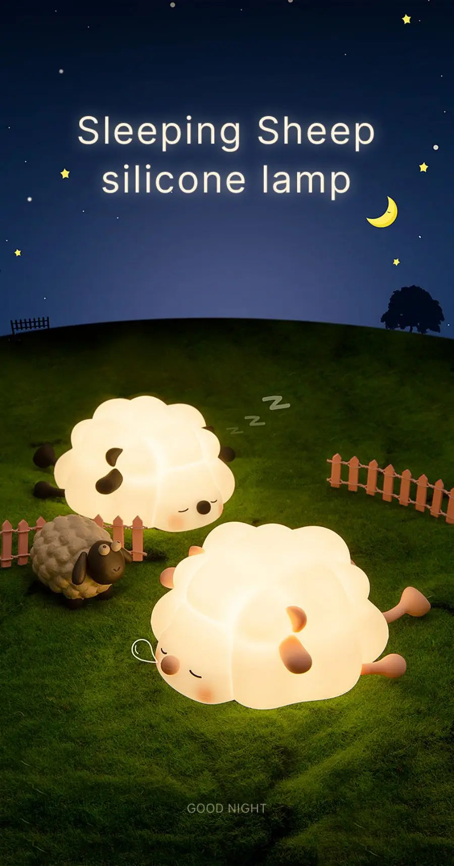 Cute animal LED night light – USB rechargeable amazing gift