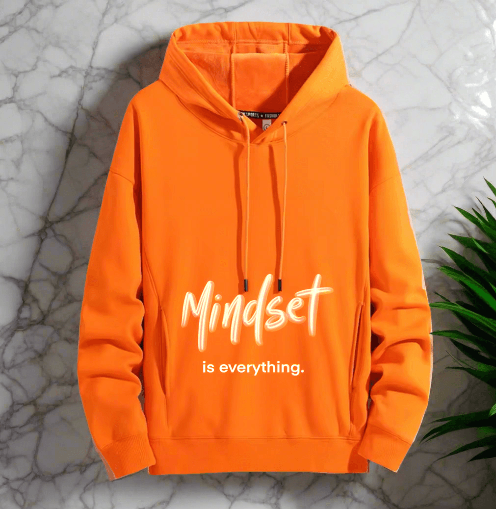 Mindset is everything ,positive vibes Hoodie Warm and Stylish for Cold Weather Comfort - ARI