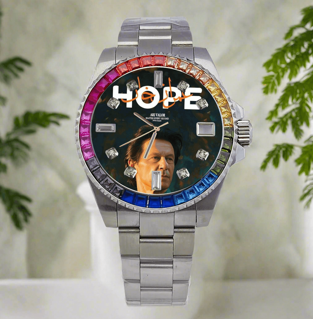 IMRAN KHAN watch sets stainless steel diamonds case,Choose your color & art - ARI