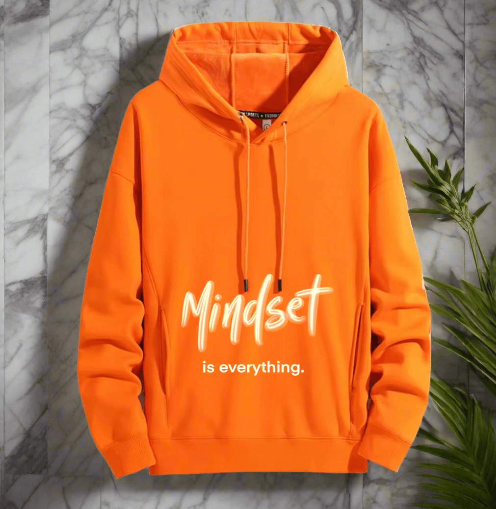 Mindset is everything ,positive vibes Hoodie Warm and Stylish for Cold Weather Comfort - ARI