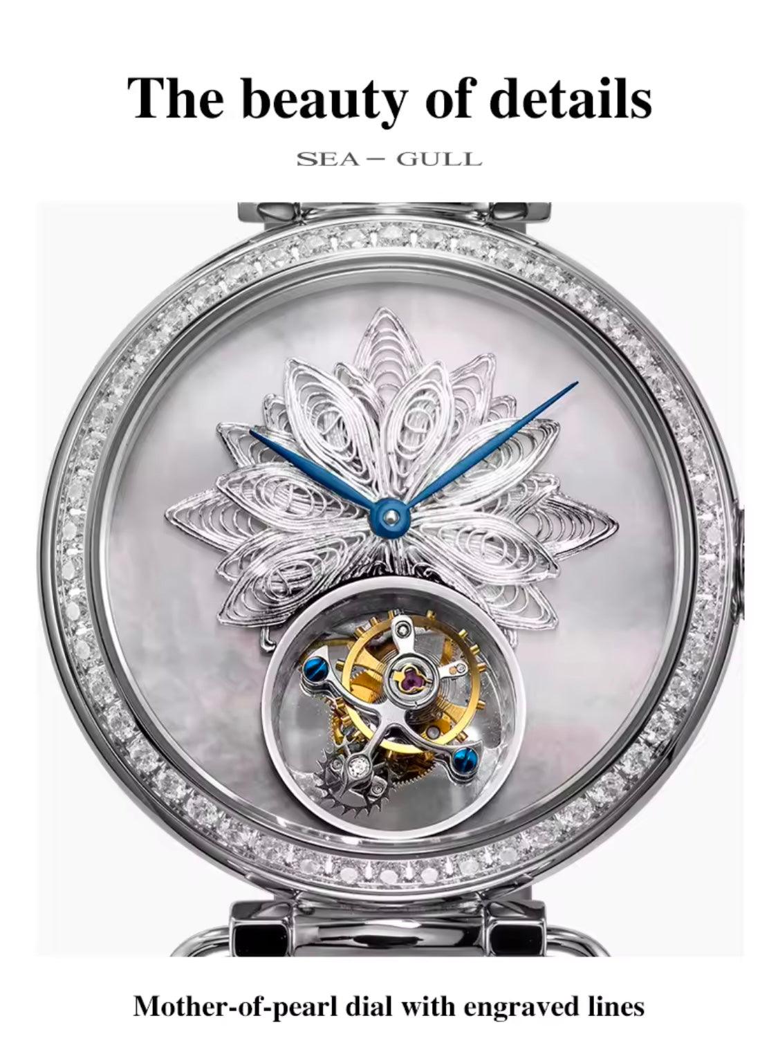 CLassic seagull Tourbillon mechanical luxury Vintage gift for women - ARI