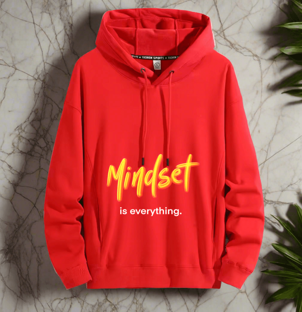 Mindset is everything ,positive vibes Hoodie Warm and Stylish for Cold Weather Comfort - ARI