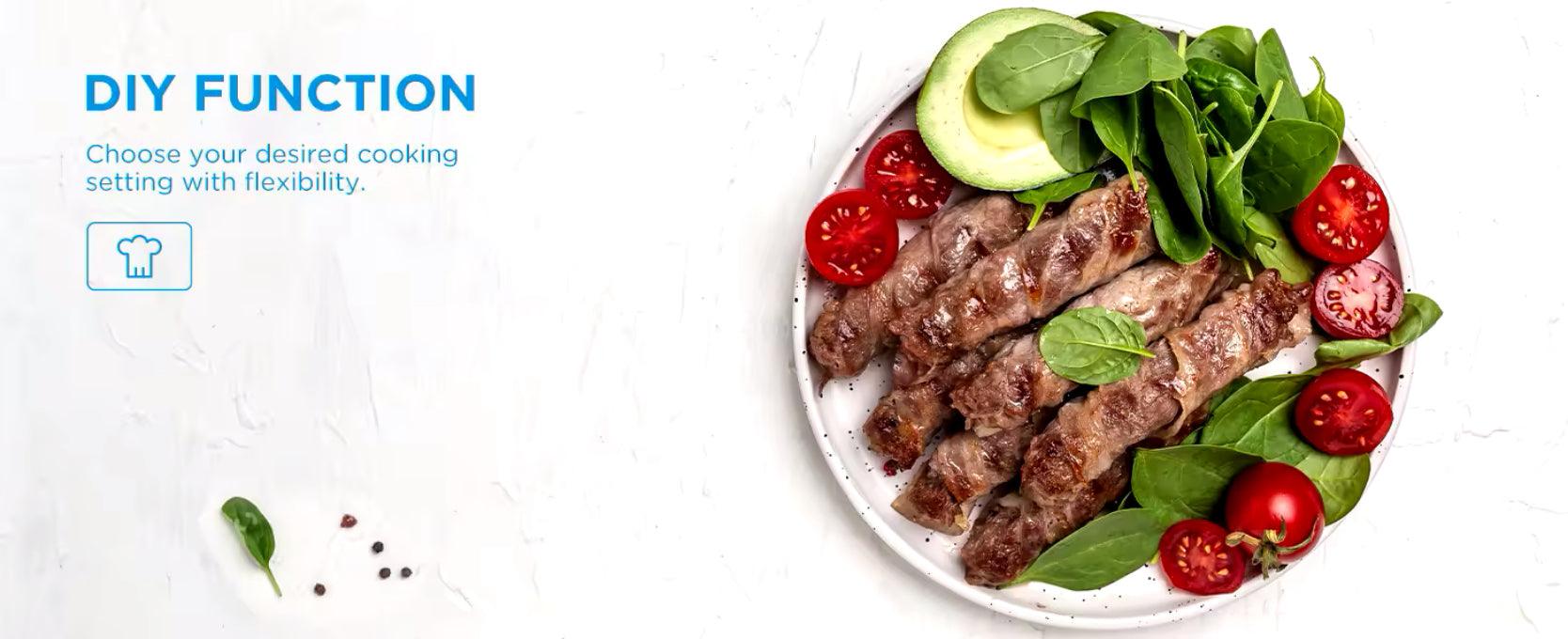 Hot air Fryer Large capacity, heats press technology, 90% Less Oil, Energy and Time Saving midea - ARI