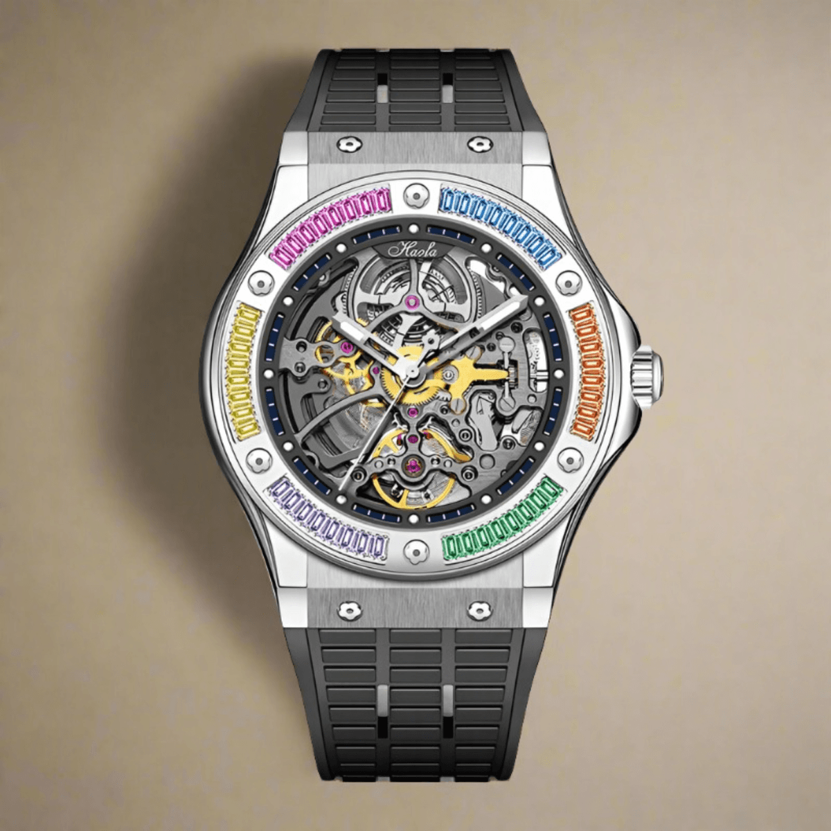 Haofa skeleton watch,Luxury automatic mechanical - ARI