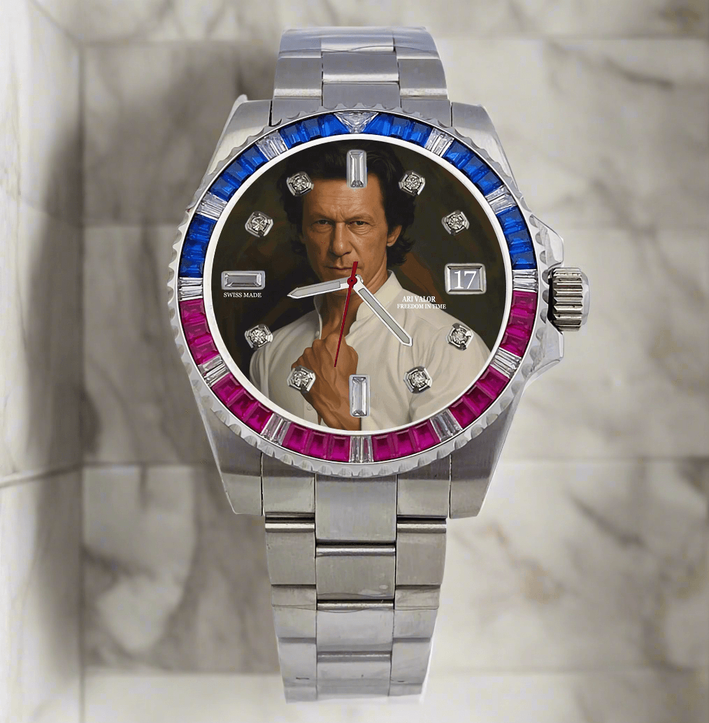 IMRAN KHAN watch sets stainless steel diamonds case,Choose your color & art - ARI