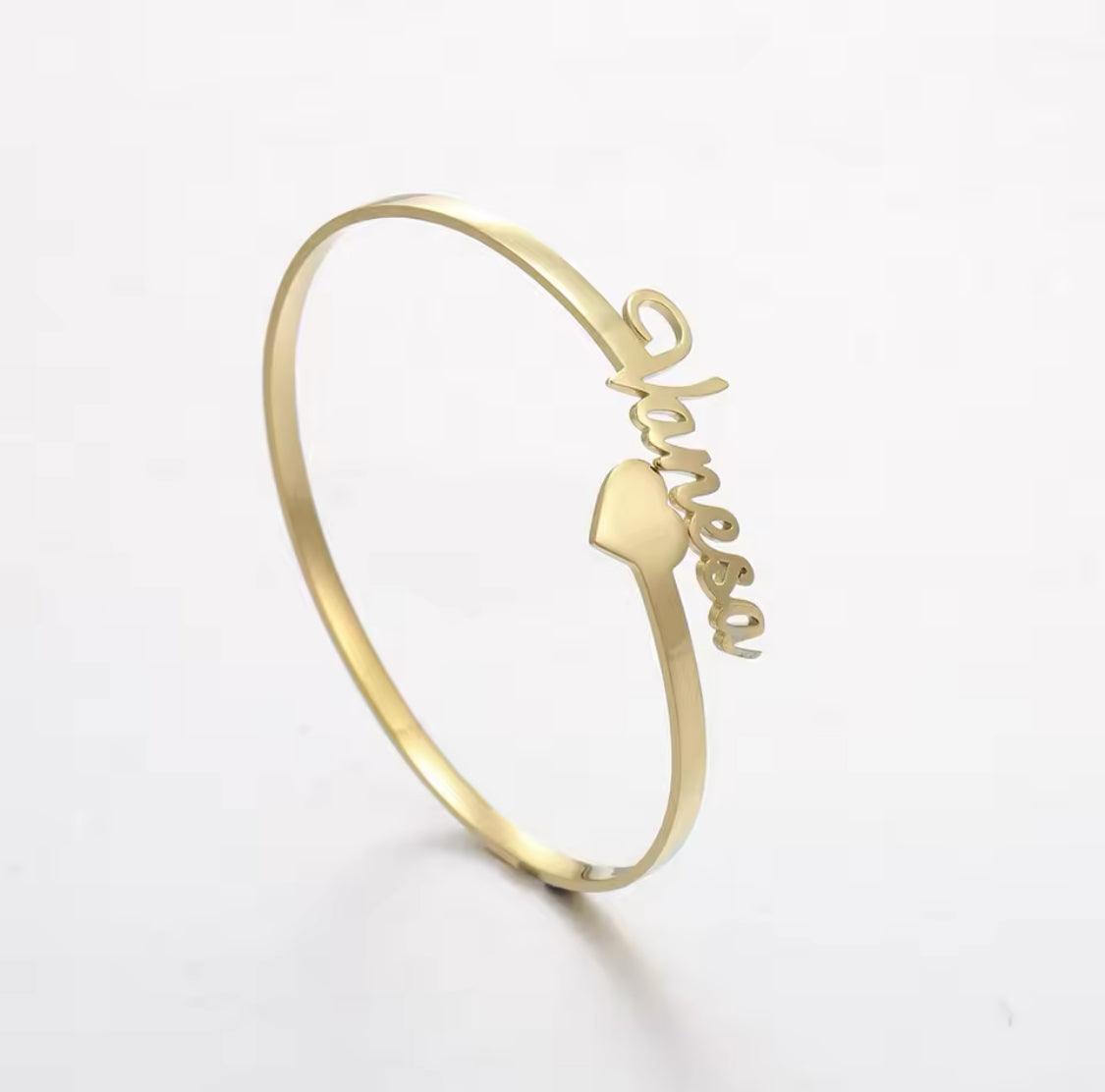 Fashion Custom Name Bracelet for Women Stainless Steel Personalized Bracelet Jewelry Bangle Femme Customized Gifts - ARI