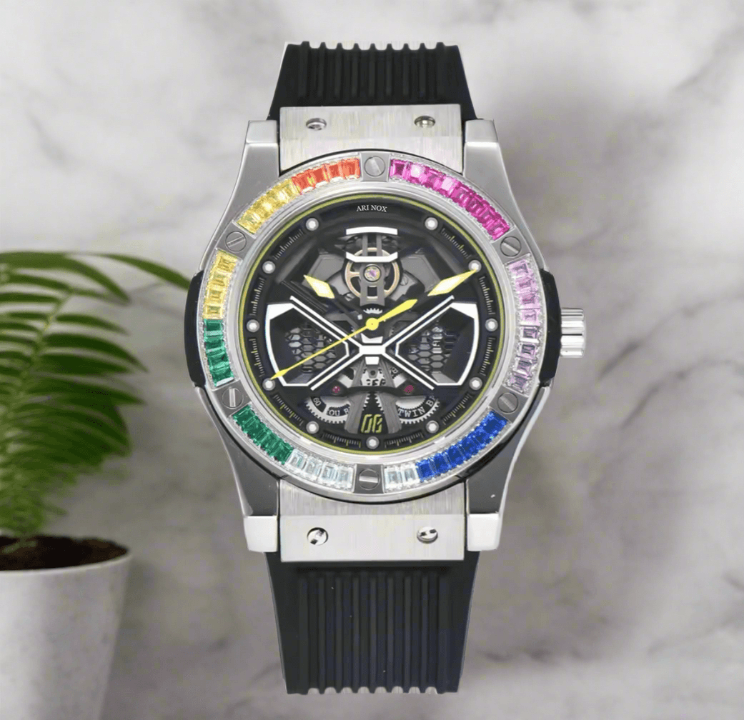 ARI NOX,Knight sapphire glass Stainless Steel mechanical watch - ARI
