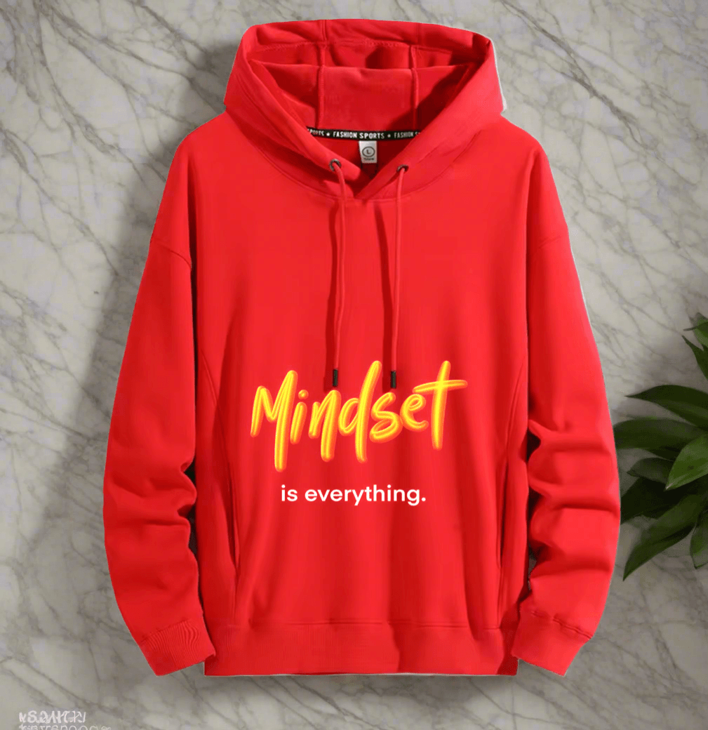 Mindset is everything ,positive vibes Hoodie Warm and Stylish for Cold Weather Comfort - ARI