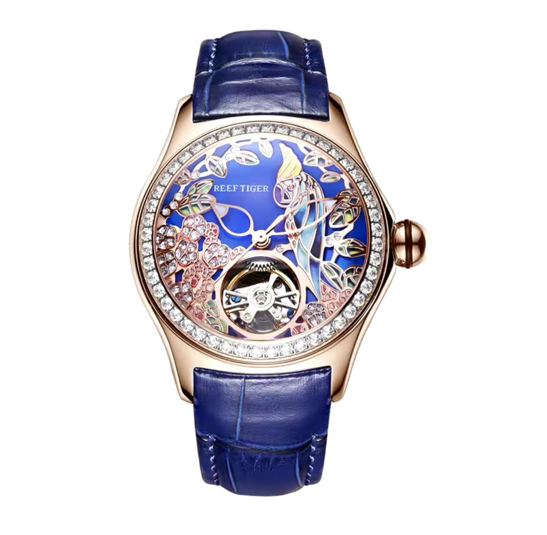 Women luxury fashion watch diamond automatic tourbillon - ARI