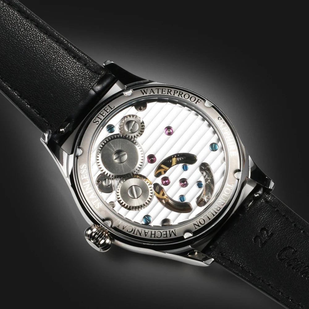 ARI ORBIS tourbillon movement watch mechanical business watches starry sky sapphire mirror skeleton - ARI