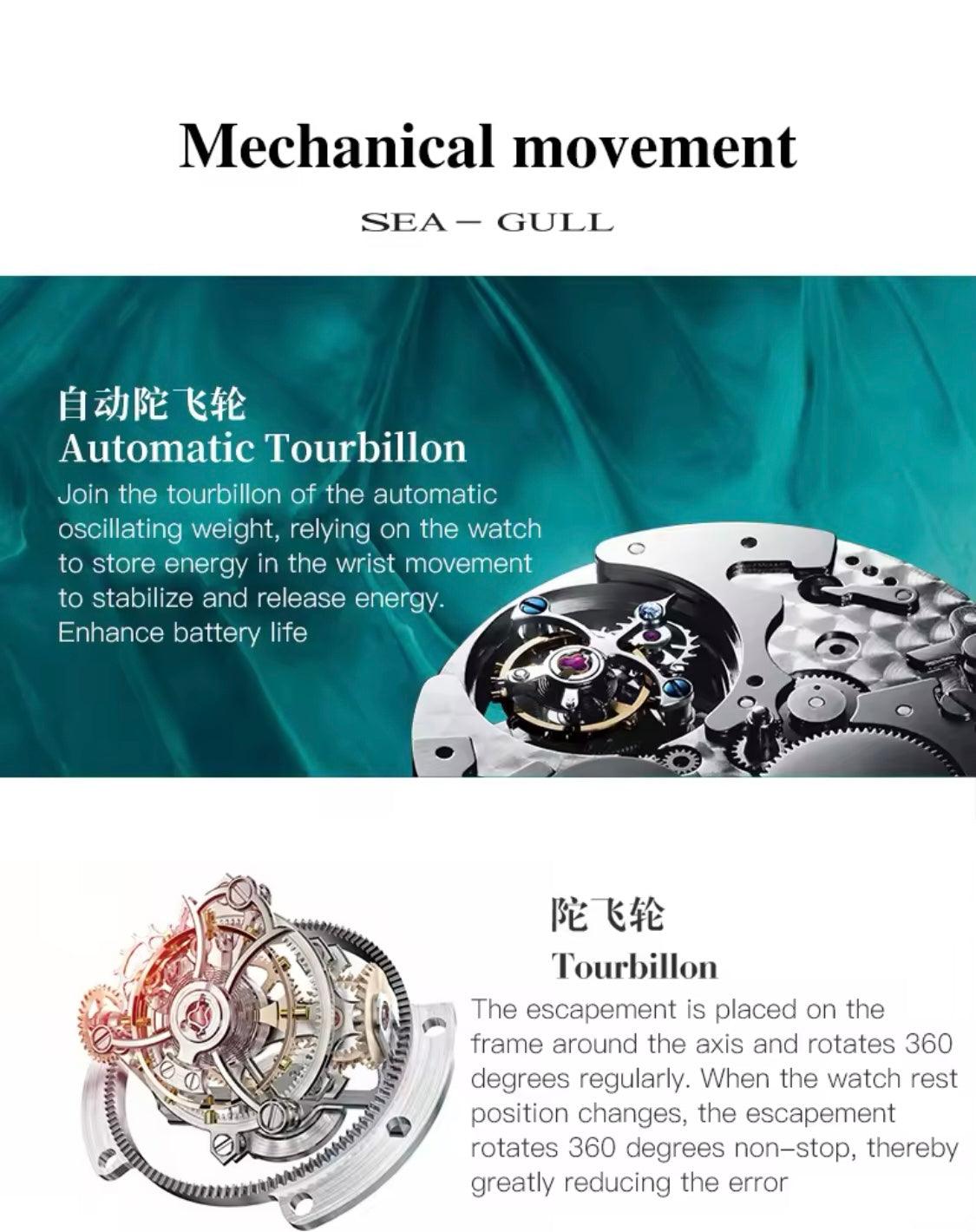 CLassic seagull Tourbillon mechanical luxury Vintage gift for women - ARI