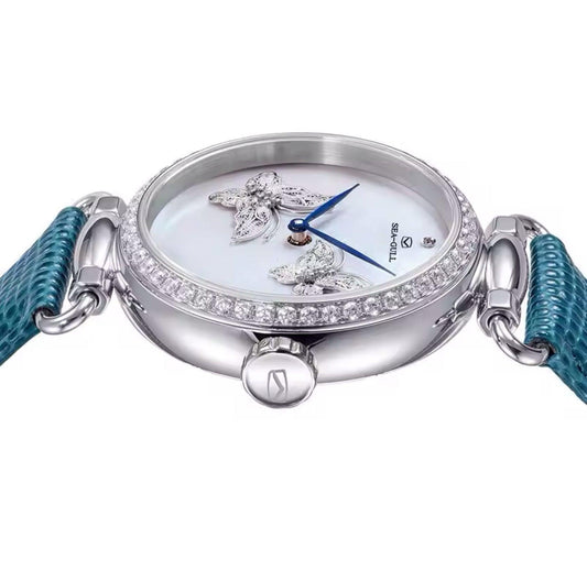 Sea-Gull perfect gift for women, crystal pearl Butterfly Filigree Craft Lady Watch - ARI