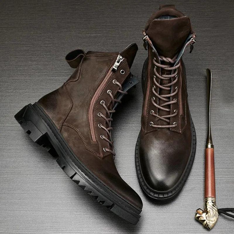 Italian boots made from luxury genuine leather. Designer fashion, handmade. - ARI