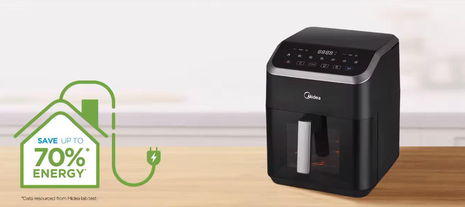 Hot air Fryer Large capacity, heats press technology, 90% Less Oil, Energy and Time Saving midea - ARI