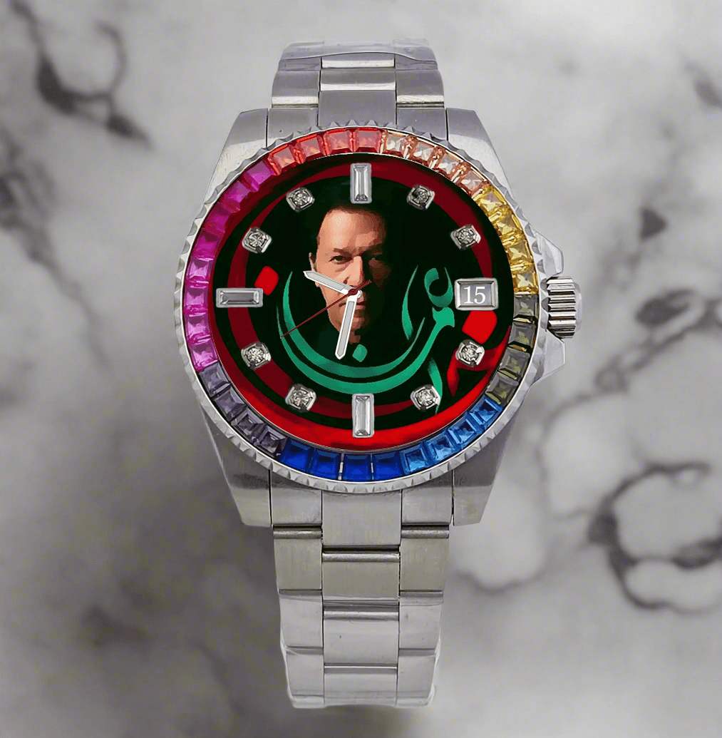 IMRAN KHAN watch sets stainless steel diamonds case,Choose your color & art - ARI