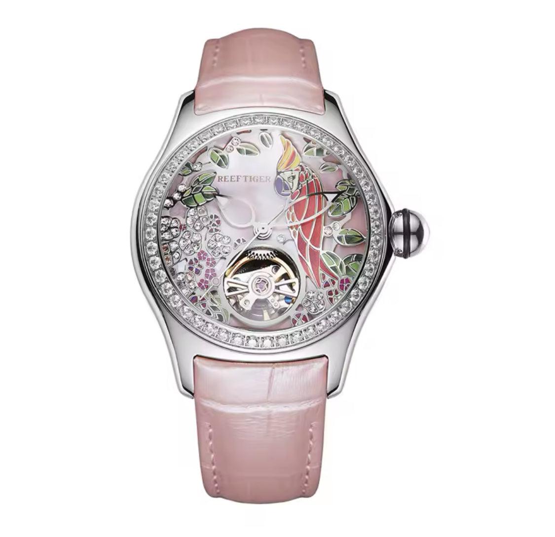 Women luxury fashion watch diamond automatic tourbillon - ARI