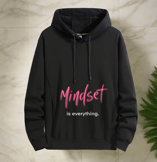 Mindset is everything ,positive vibes Hoodie Warm and Stylish for Cold Weather Comfort - ARI