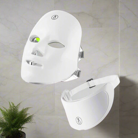 Chargeable 7 Color LED facial & neck light therapy  mask  anti  lifting & whitening