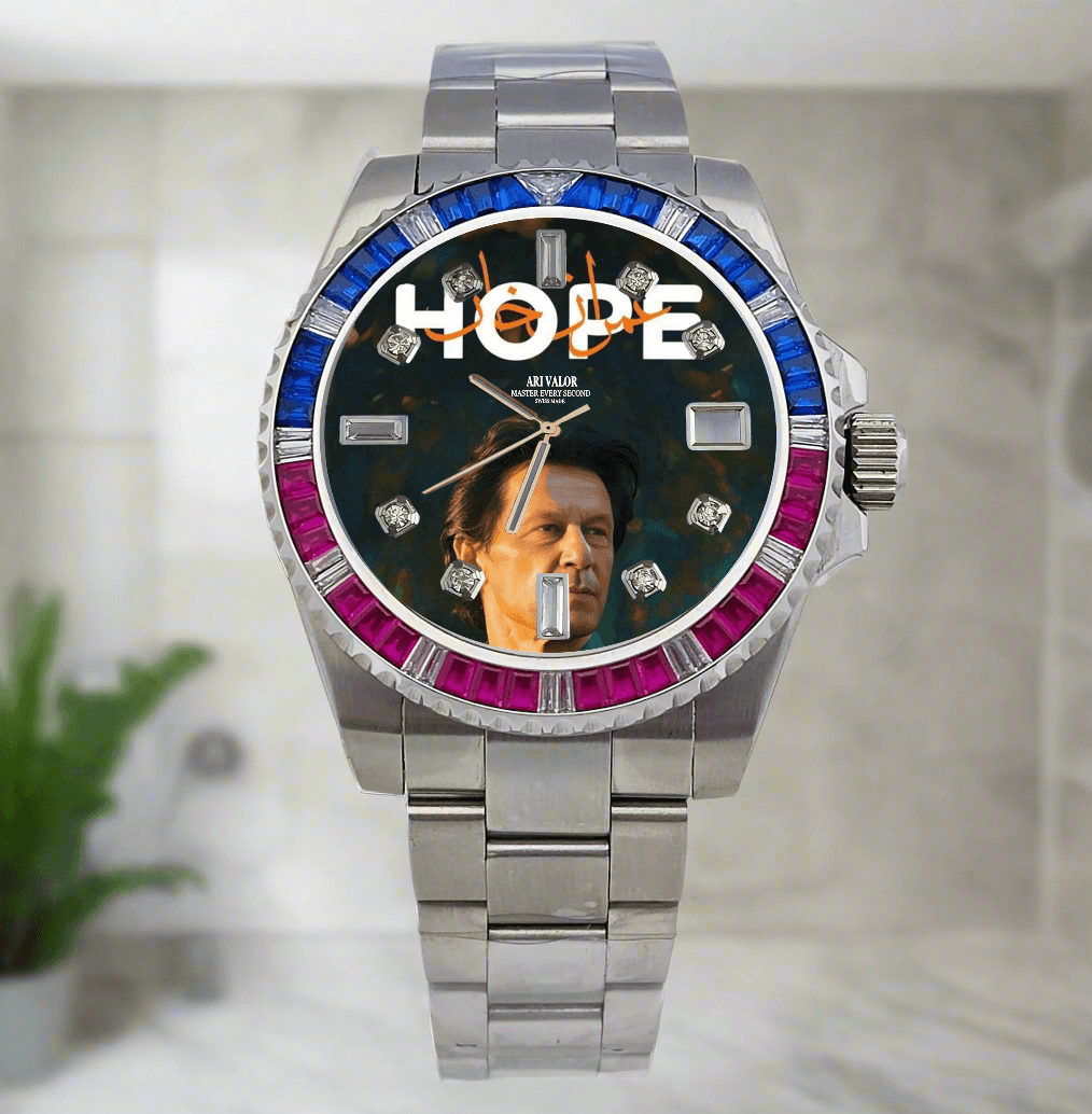 IMRAN KHAN watch sets stainless steel diamonds case,Choose your color & art - ARI