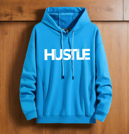 HUSTLE Art ,Winter plush hoodie warm and stylish for cold weather - ARI