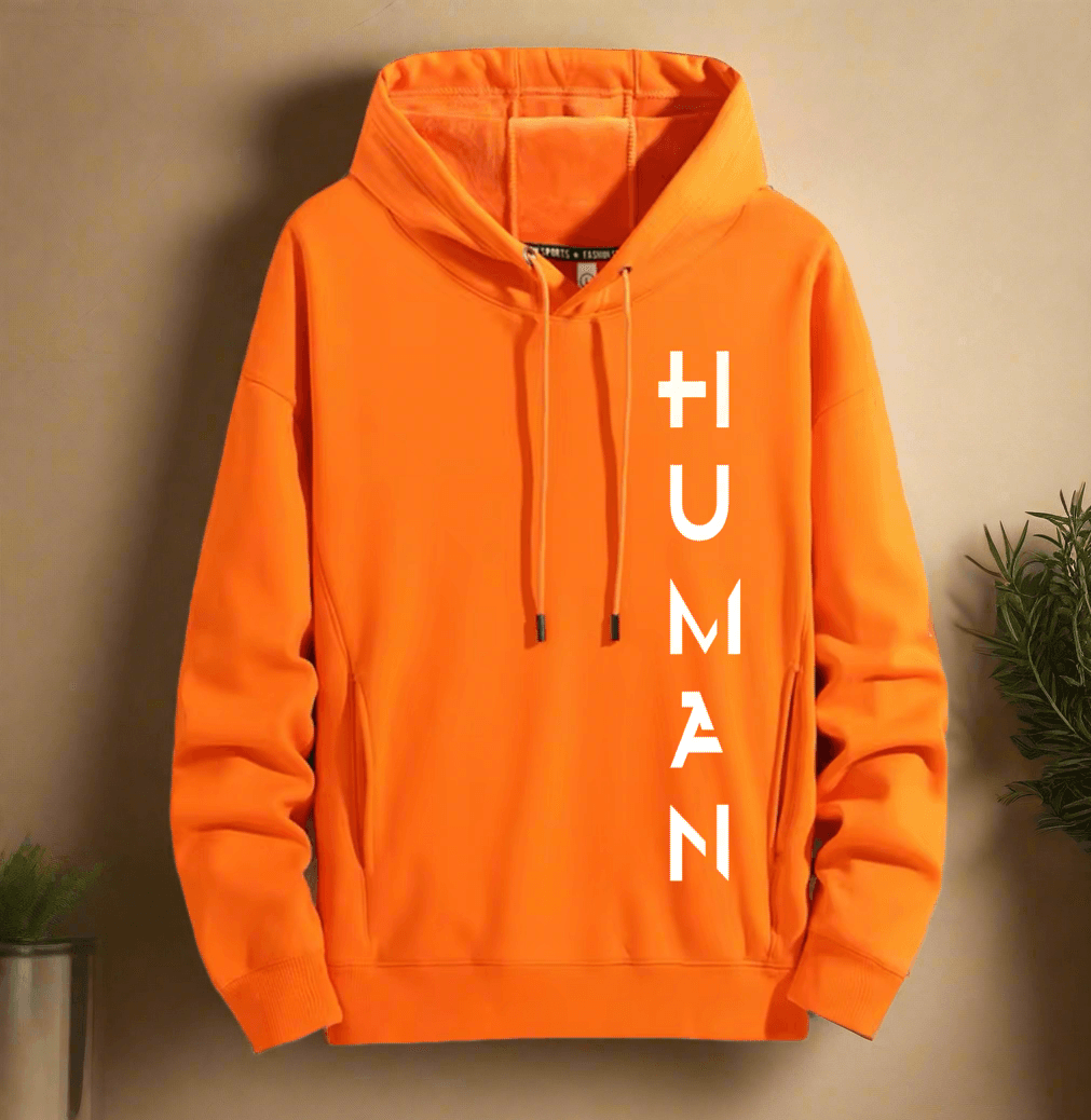 Human Art ,Winter plush hoodie warm and stylish for cold weather comfort - ARI