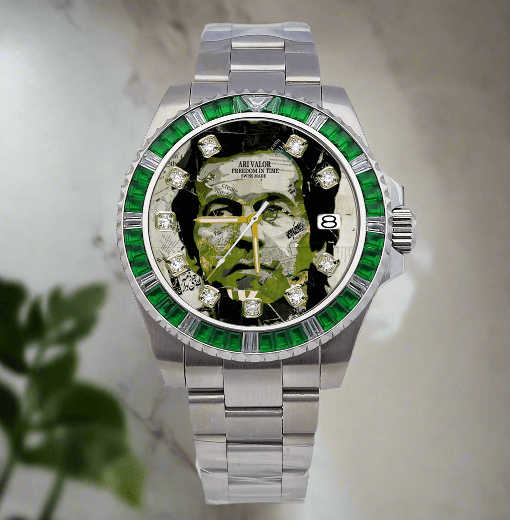 IMRAN KHAN watch sets stainless steel diamonds case,Choose your color & art - ARI