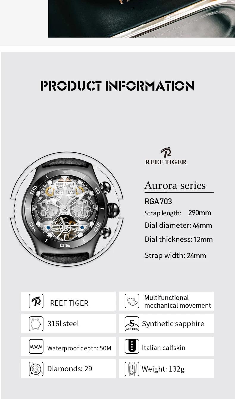 Reef Tiger tourbillon automatic watch - ARI