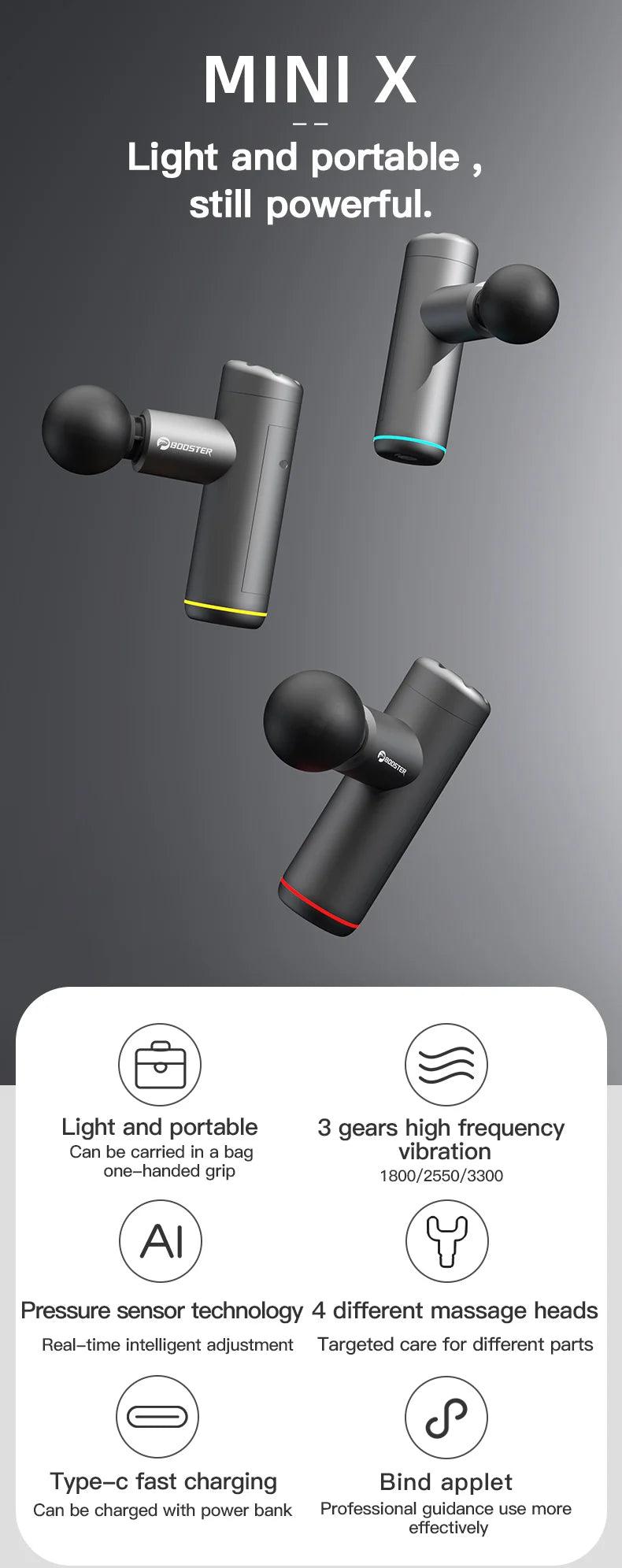 booster mini x massage gun - portable percussion massager - ARI