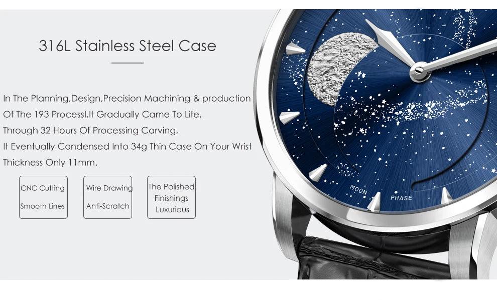 AGELOCER Original Astronomer luxury automatic moon phase watch - ARI