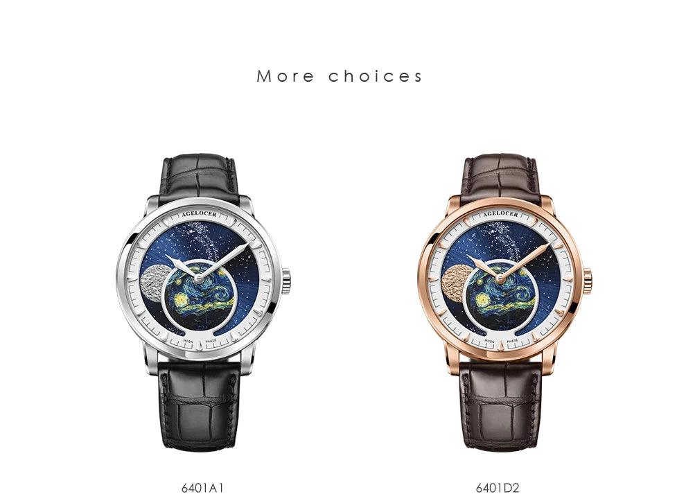 AGELOCER Original Astronomer luxury automatic moon phase watch - ARI