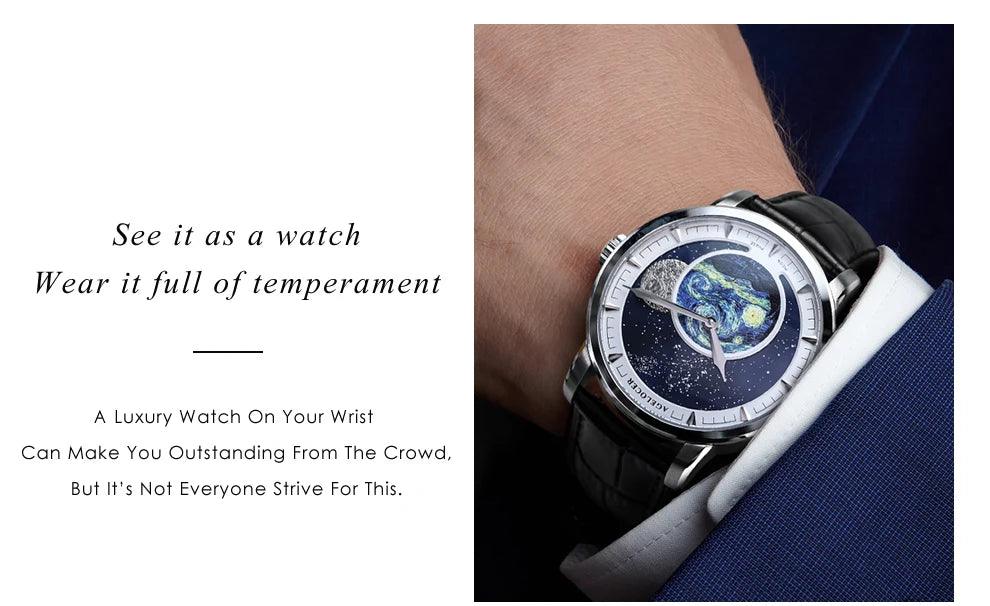 AGELOCER Original Astronomer luxury automatic moon phase watch - ARI