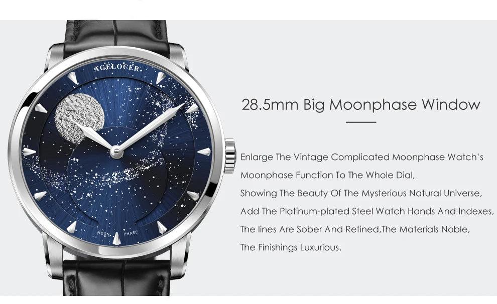 AGELOCER Original Astronomer luxury automatic moon phase watch - ARI