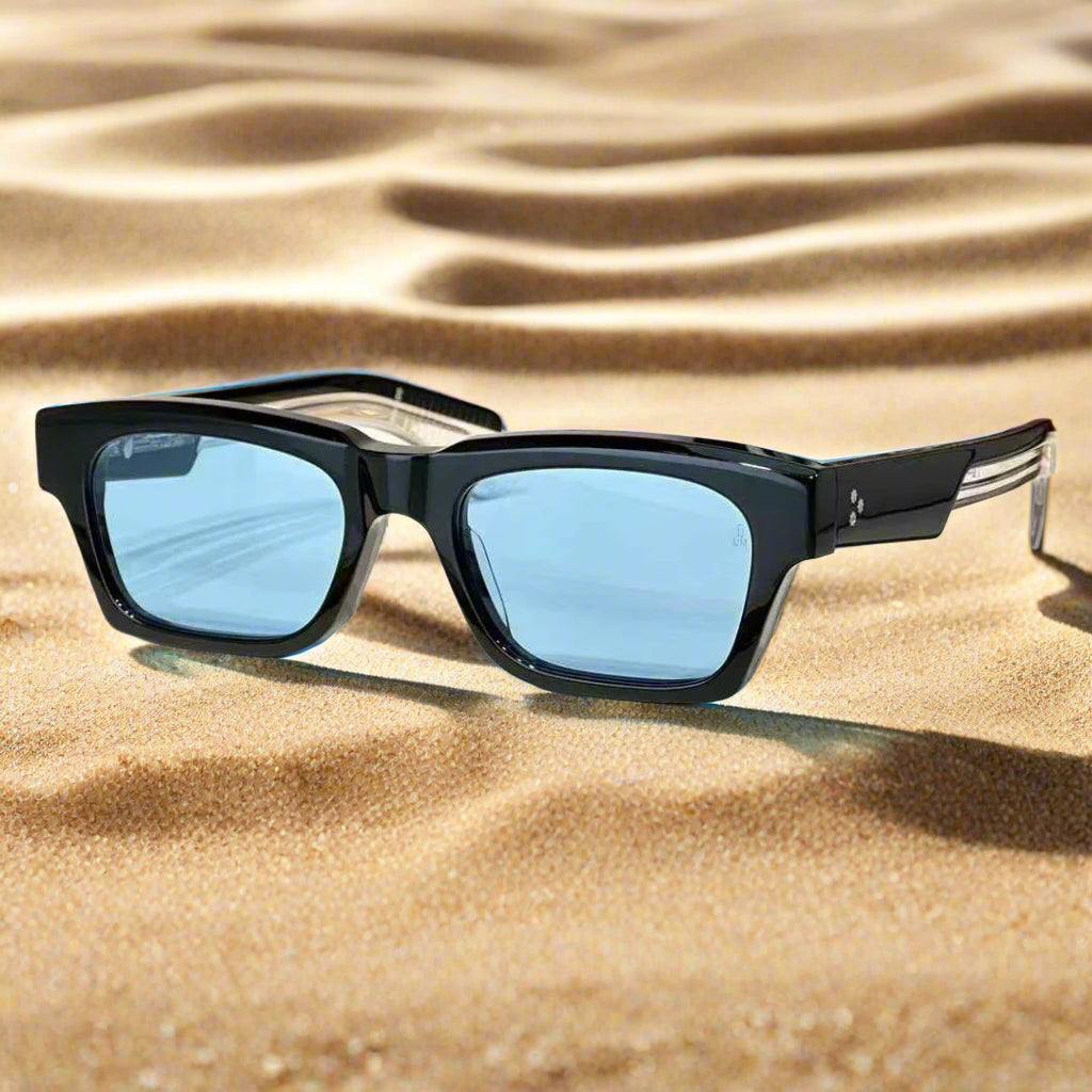 JMM ASHCROFT thick acetate square style sunglasses