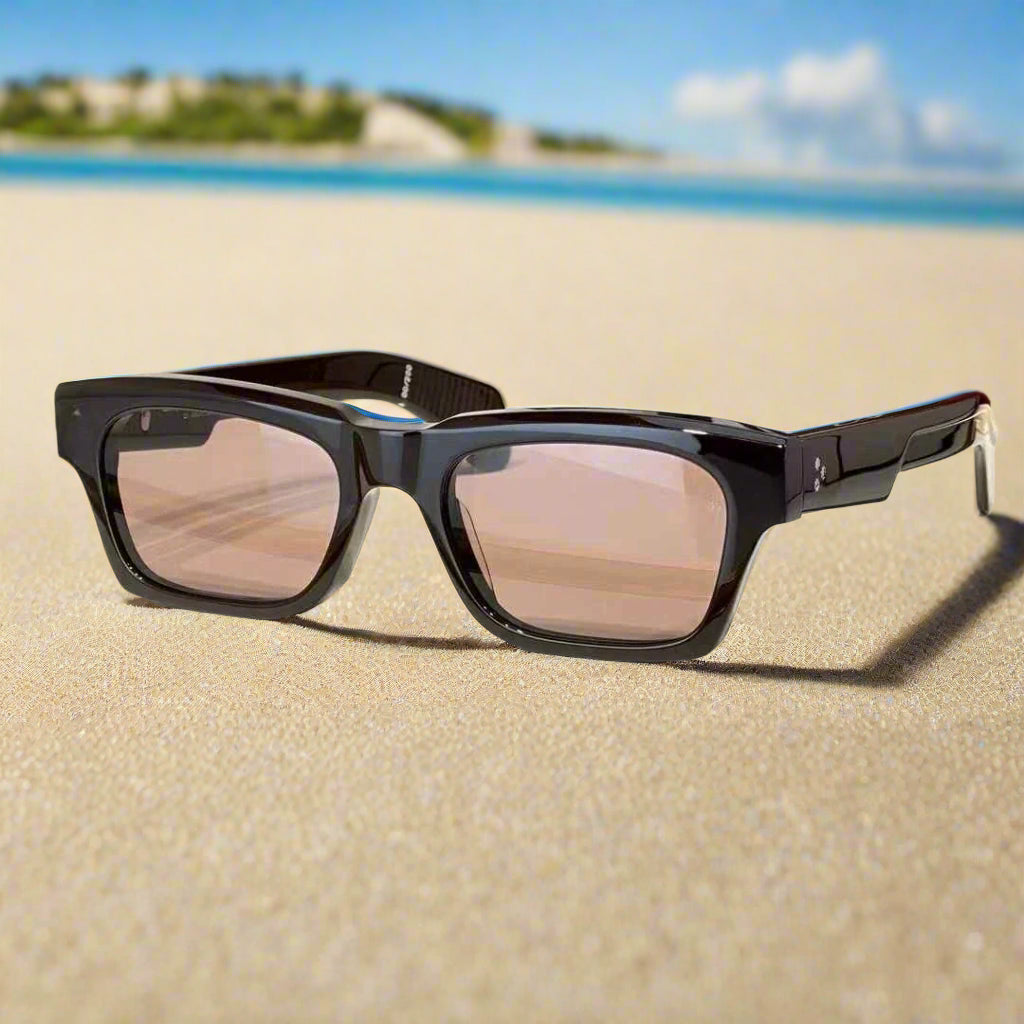 JMM ASHCROFT thick acetate square style sunglasses