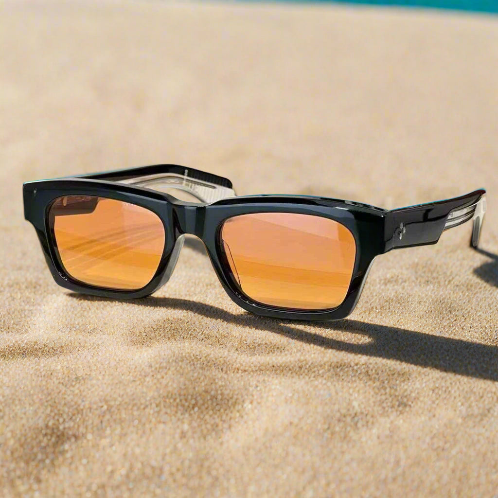JMM ASHCROFT thick acetate square style sunglasses