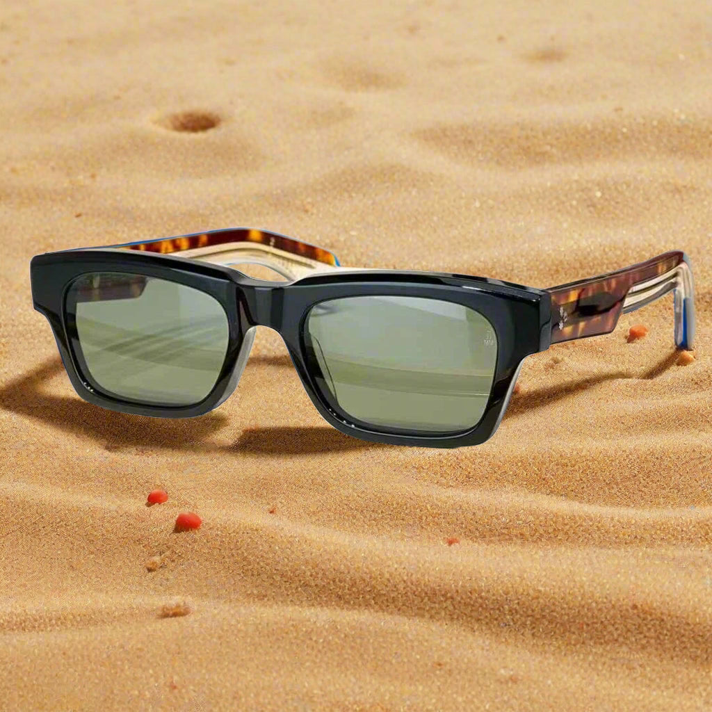 JMM ASHCROFT thick acetate square style sunglasses