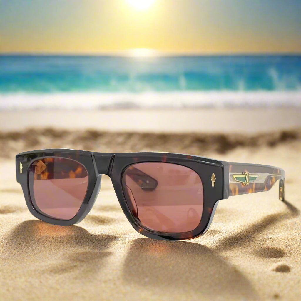 Jacque Marie Mage,THUNDERCLOUD thick solid acetate square Design sunglasses