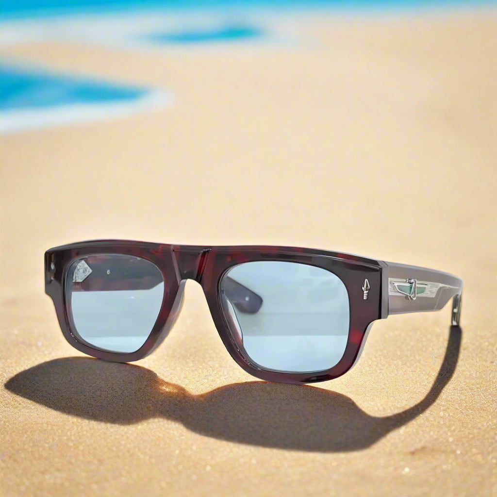 Jacque Marie Mage,THUNDERCLOUD thick solid acetate square Design sunglasses