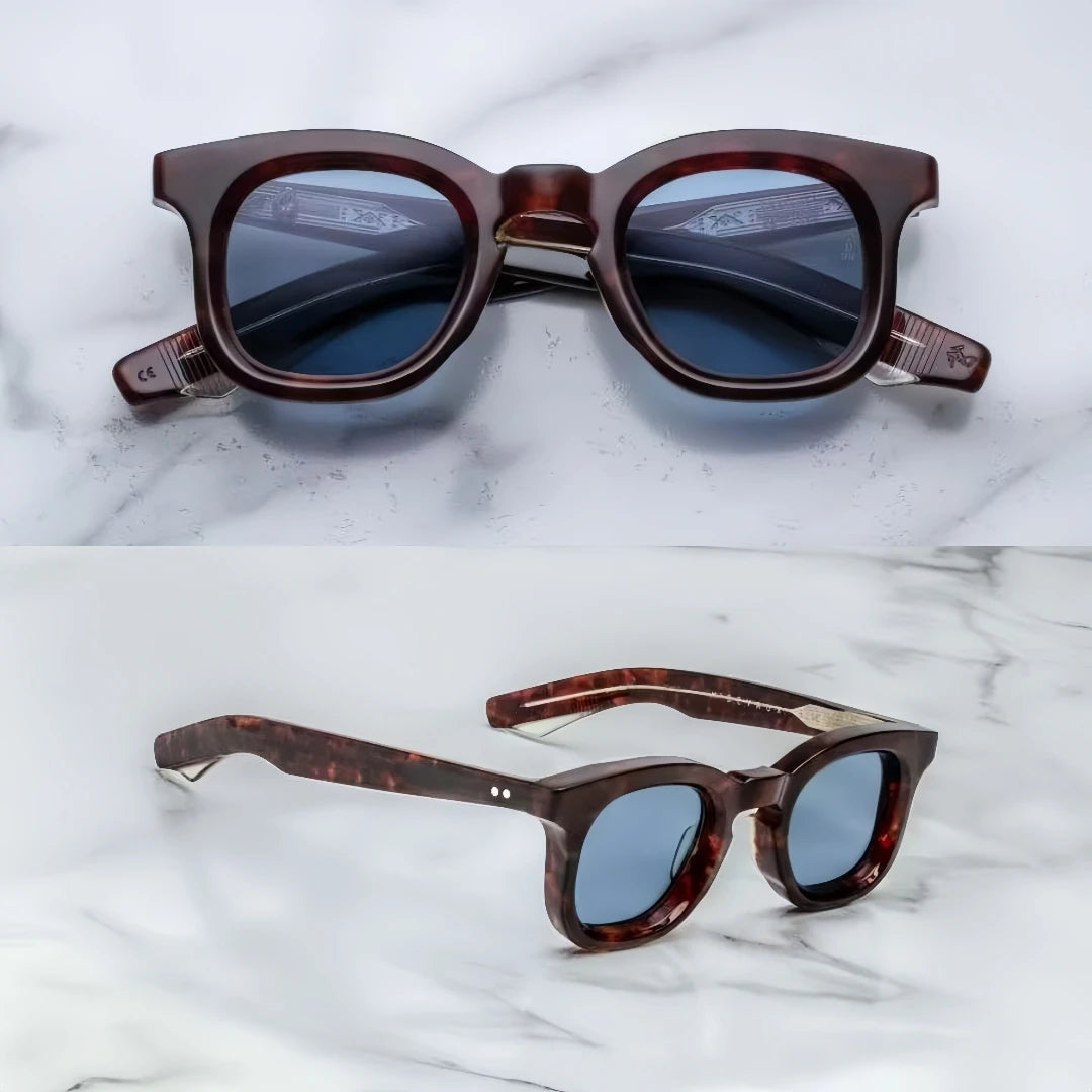 Jacques Marie Mage DEVAUX Inspired sunglasses thick acetate retro square,v