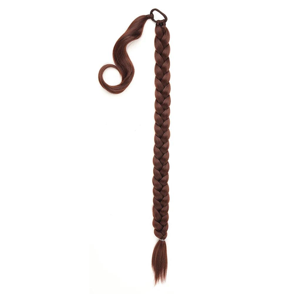 Long Braided Ponytail Extension with Elastic Tie Long Straight - ARI