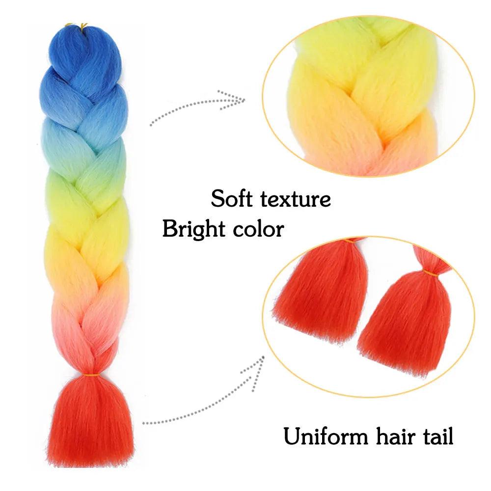 24 inch braids extensions braiding hair color hair for children braid - ARI