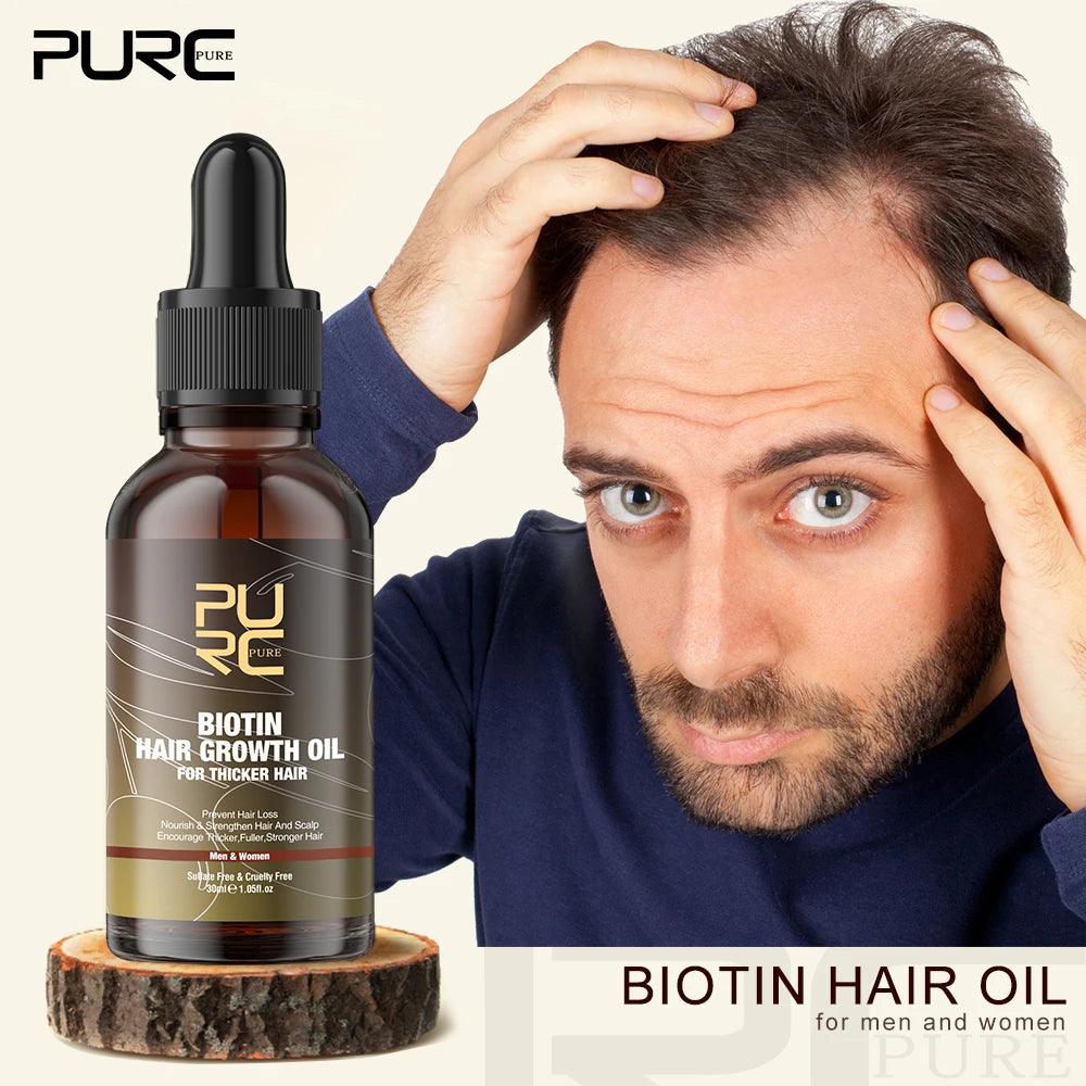 PURC,Biotin fast hair growth oil shampoo conditioner set anti hair loss - ARI