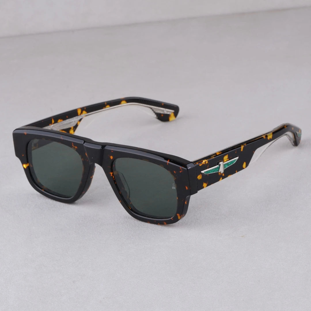 Jacque Marie Mage,THUNDERCLOUD thick solid acetate square Design sunglasses