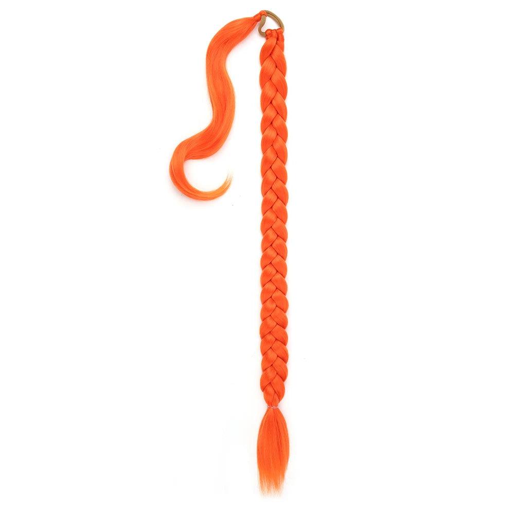 Long Braided Ponytail Extension with Elastic Tie Long Straight - ARI